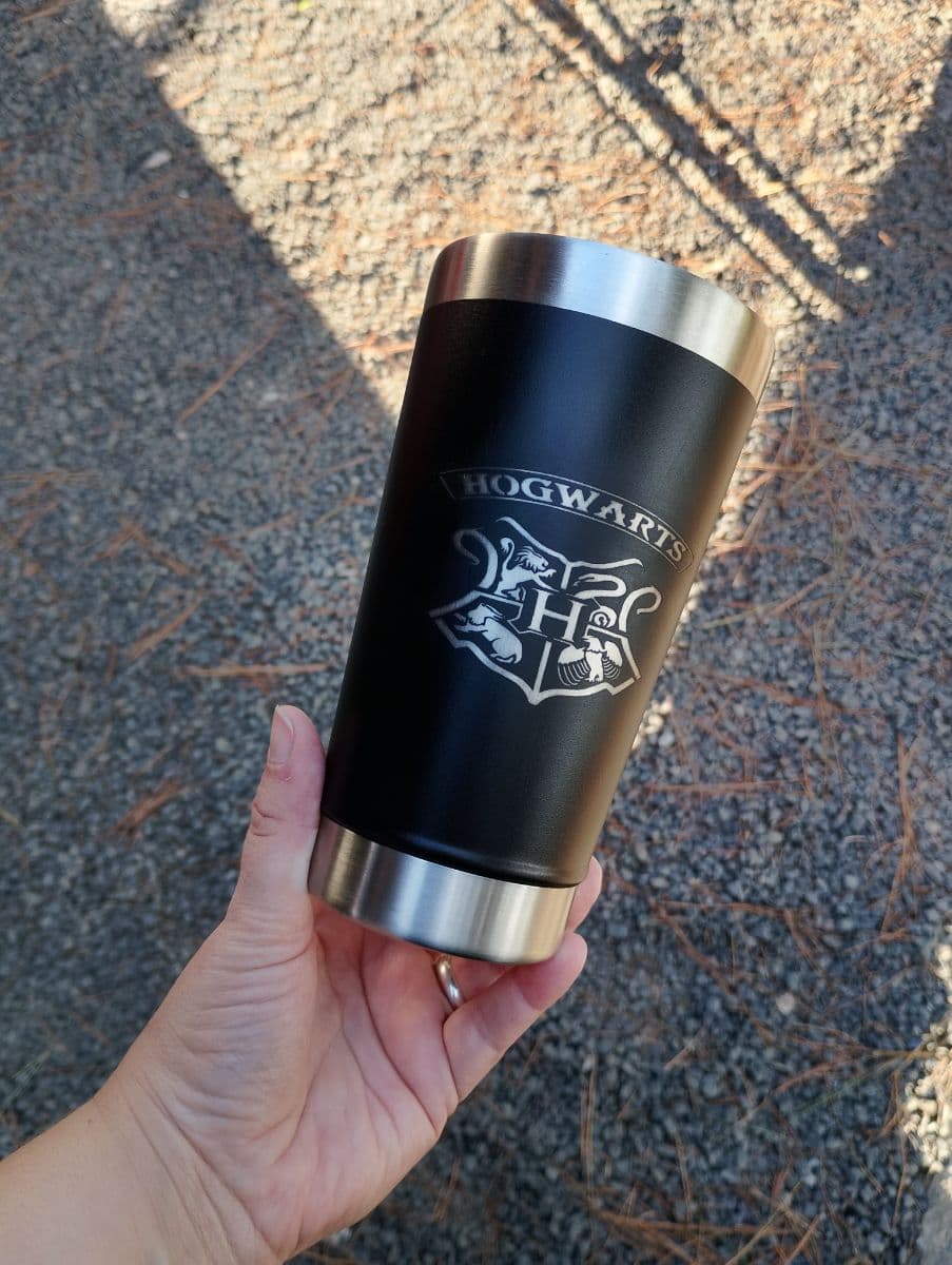 Copo inox com gravação laser frente e verso