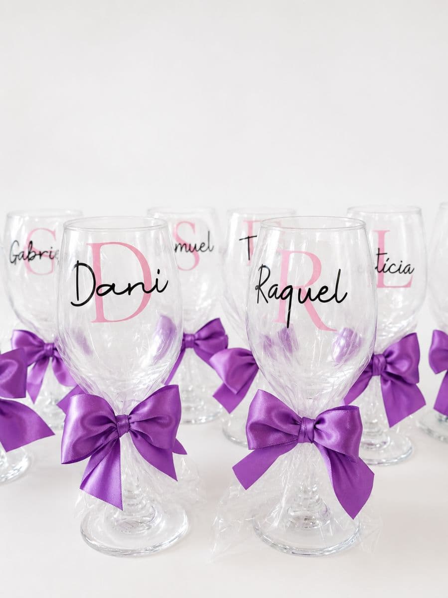 Taças de vidro personalizadas